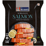 BIG SAMS FROZEN SALMON PORTIONS - 450 GM